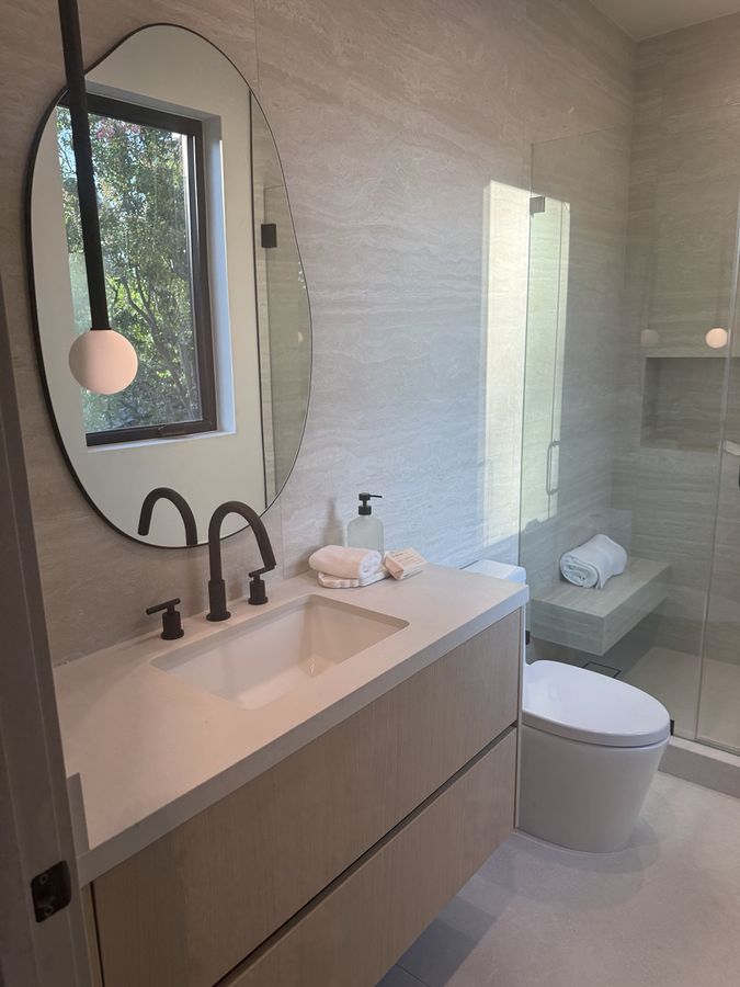 Finished secondary bathroom renovation by Coastline DC
