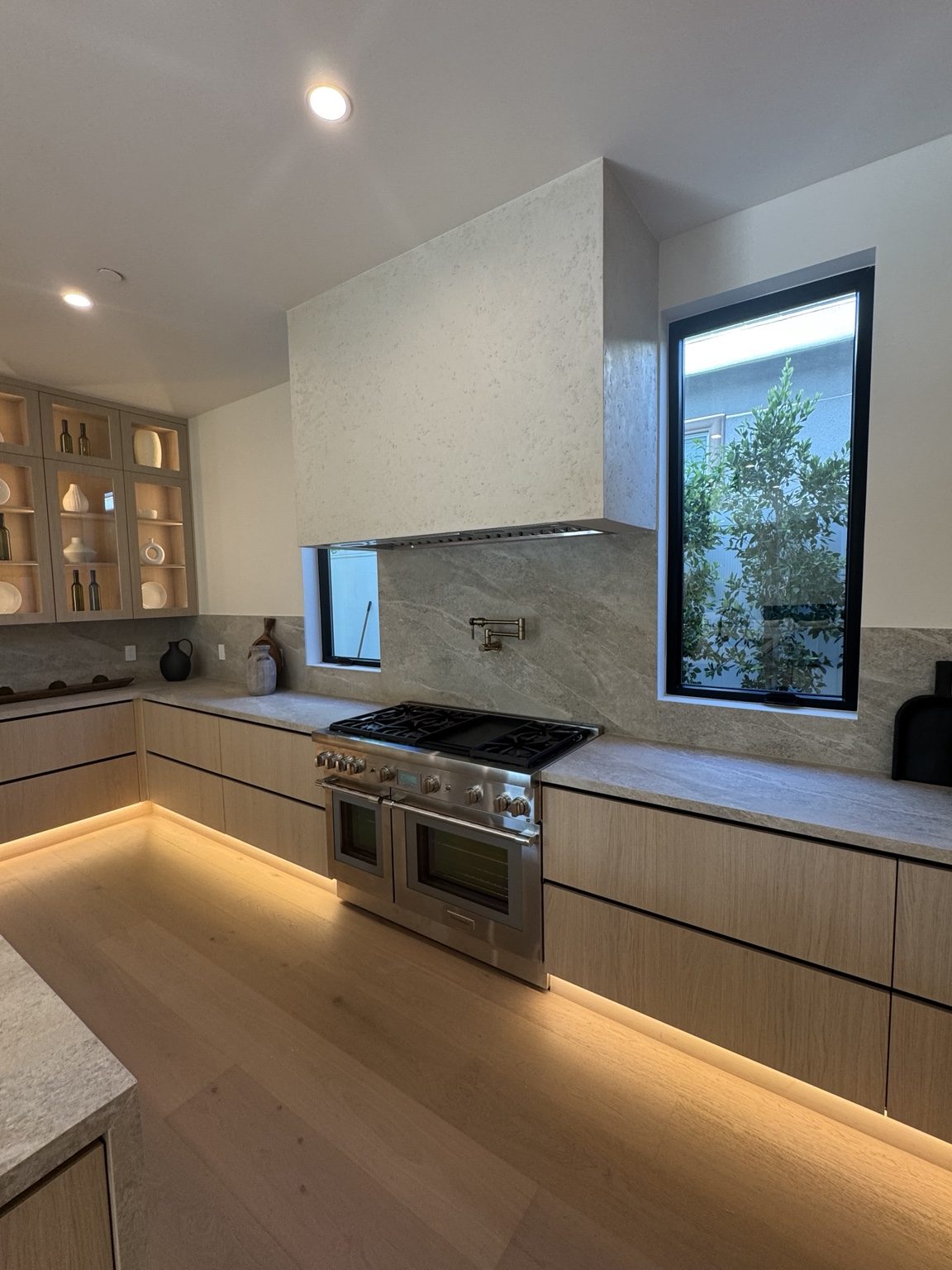 Professional range and custom cabinetry by Coastline DC
