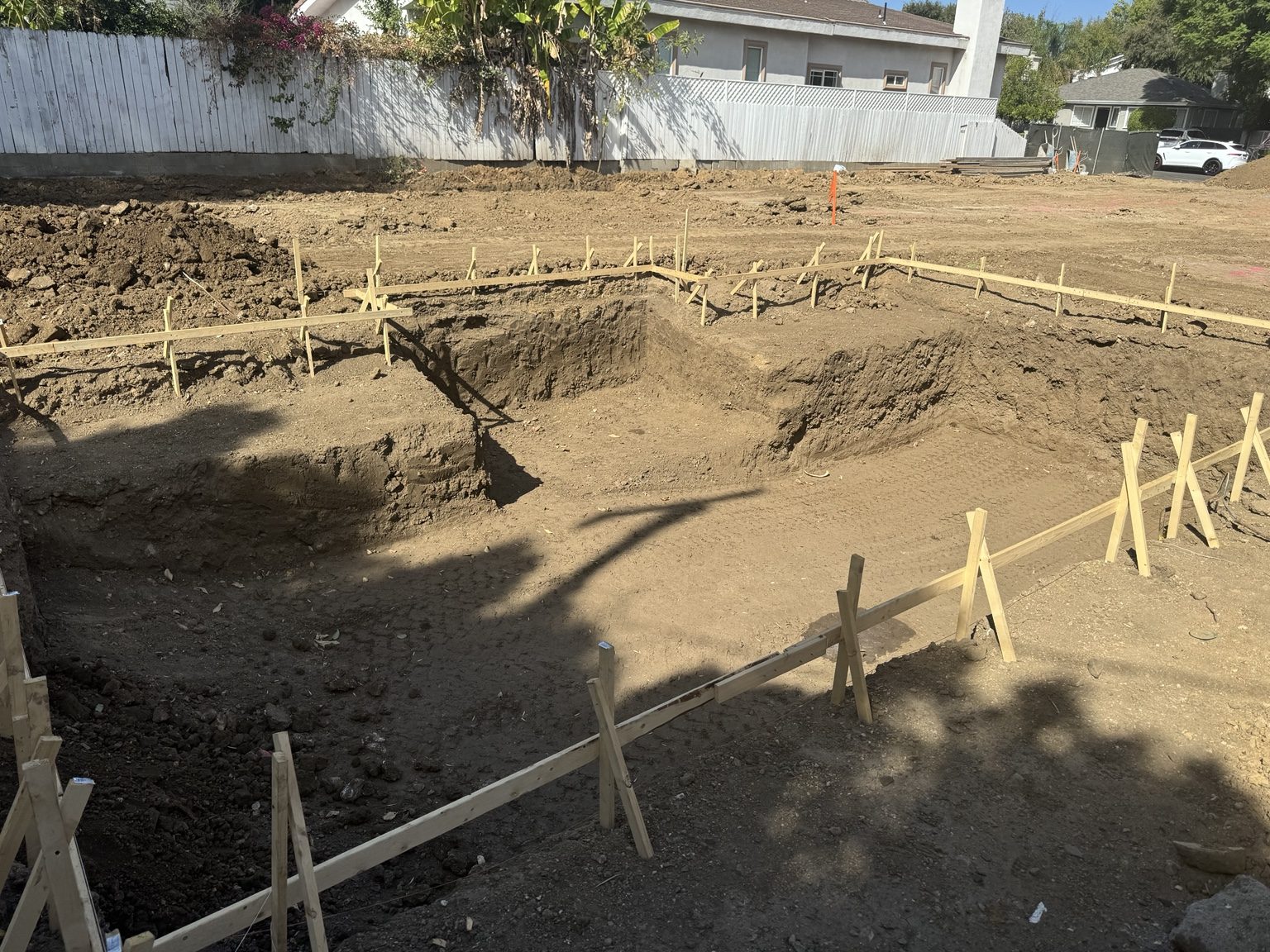 Site excavation and foundation layout by Coastline DC