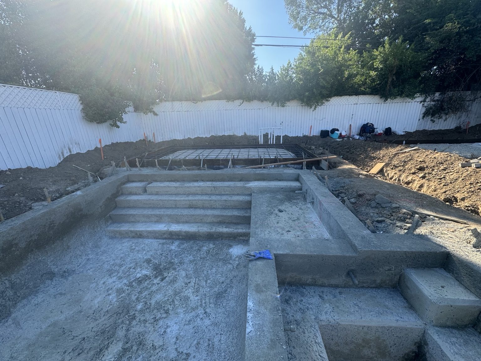 Pool shell construction by Coastline DC